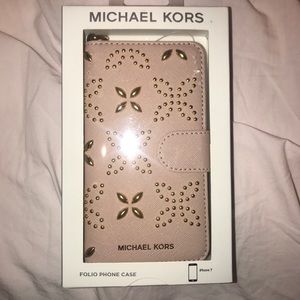 NWT michael Kors blush studded iPhone 7 phone case